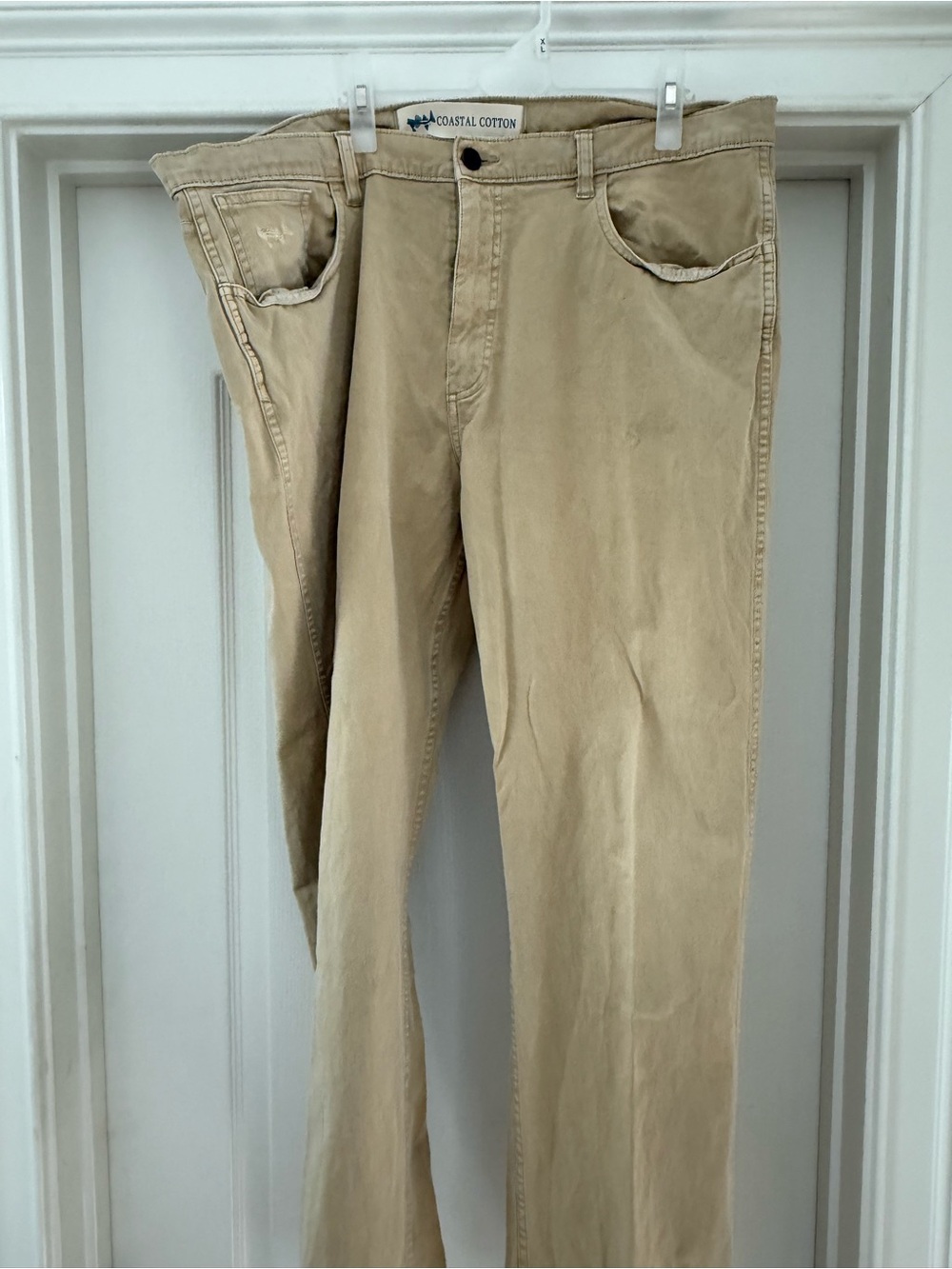 Men's Coastal Cotton Light Khaki Casual Pants